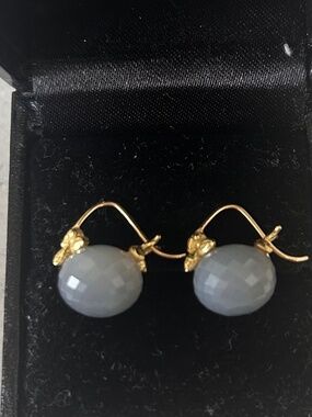 Gabrielle Sanchez 18k yg Moonstone mini flyer earrings